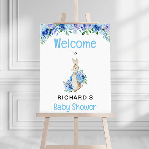 Affiche Baby shower Peter Rabbit Bienvenue