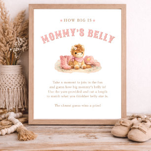 Affiche Baby Shower Petite Cowgirl Quelle est la taille du