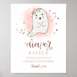 Affiche Baby shower Pink Gold Diaper Jeu