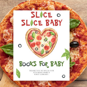 Affiche baby shower pizza aquarelle - livres pour bébé