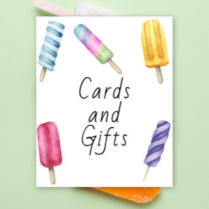 Affiche Baby shower Popsicle - cartes et cadeaux