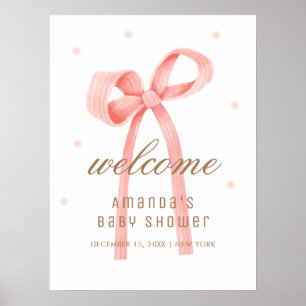 Affiche Baby shower Pot Pot Pow Bébé Oh mignon Bienvenue