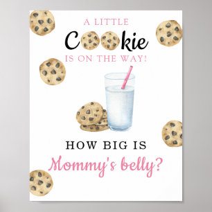 Affiche Baby shower pour bébé au lait - Quelle est la tail