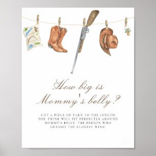 Affiche Baby shower pour chasseur Quelle est la taille du 