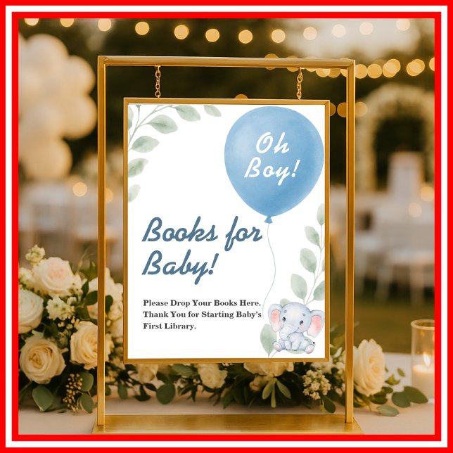 Affiche Baby Shower pour Garçon Oh Boy (Créateur téléchargé)