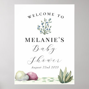 Affiche Baby shower Préhistorique Sur Le Thème Du Dragon