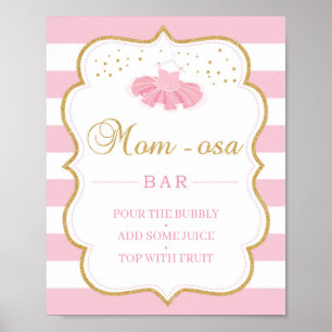 Affiche Baby shower Robe Tutu maman osa signe bar