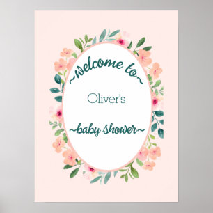 Affiche Baby Shower Safari Jungle Sauvage