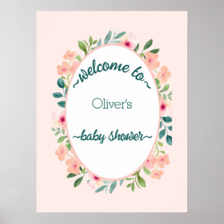 Affiche Baby Shower Safari Jungle Sauvage