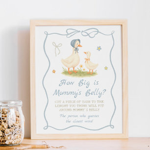 Affiche Baby shower Silly Goose Quelle est la taille du ve