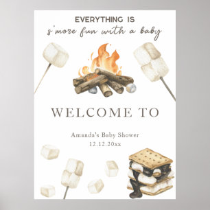 Affiche Baby shower S'more fun Bienvenue