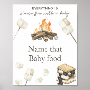 Affiche Baby shower S'more : quel nom pour cette purée pou