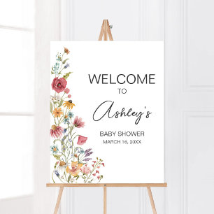 Affiche Baby shower Spring Baby in Bloom Bienvenue