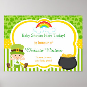 Affiche Baby shower st patrick garçon