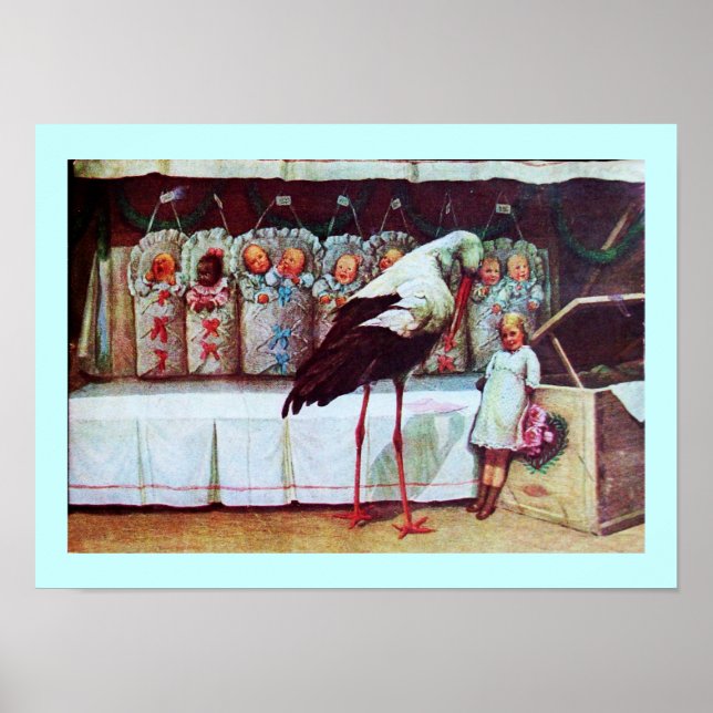 AFFICHE BABY SHOWER STORK 3 (Devant)