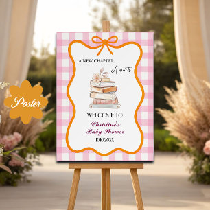 Affiche Baby shower Storybook 'A New Chapter'