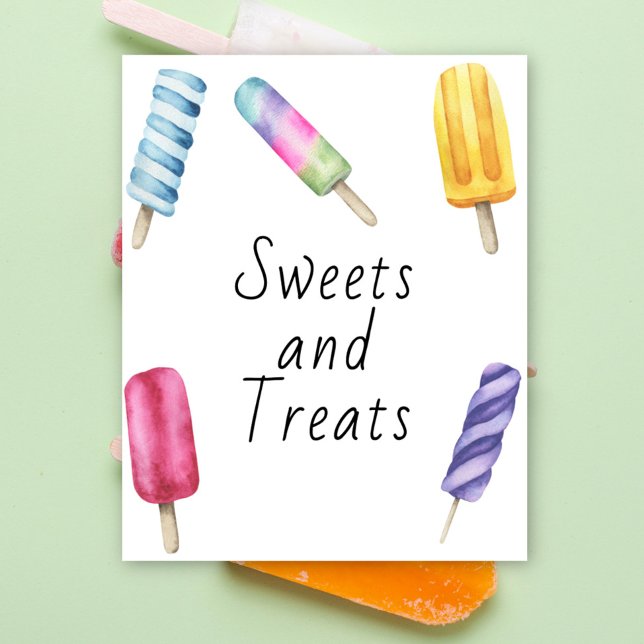 Affiche Baby shower sucette - douceurs et friandises (Créateur téléchargé)