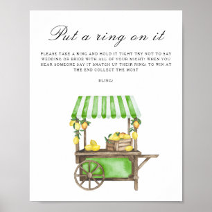 Affiche Baby shower sur le thème des agrumes - Mettez un a