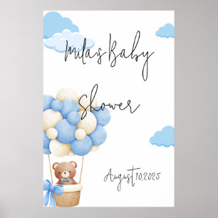 AFFICHE BABY SHOWER TEDDY BEAR