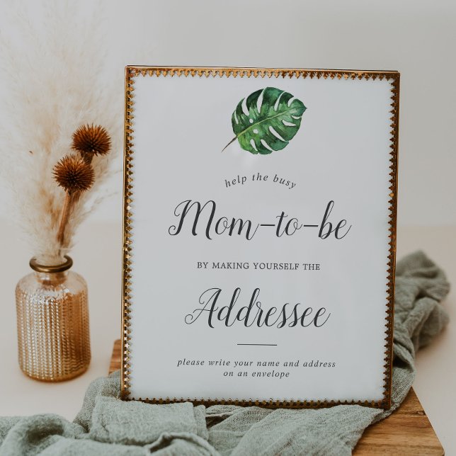 Affiche Baby shower tropical sauvage Adresse un panneau d' (Créateur téléchargé)