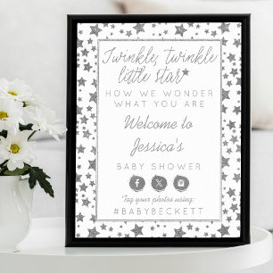 Affiche Baby shower Twink, Twinkle Little Star Bienvenue