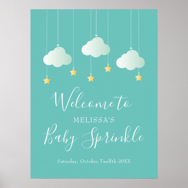 Affiche Baby Shower Twinkle Sprinkle / Sprinkle de Bienven (Devant)