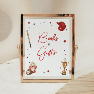 Affiche Baby showers de baseball Livres et cadeaux