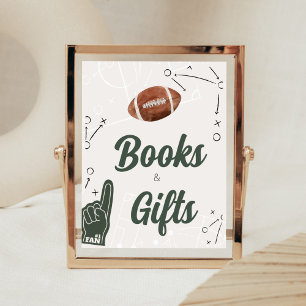 Affiche Baby showers de football Livres et cadeaux