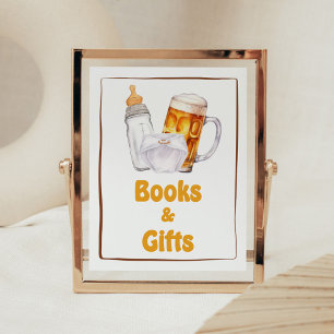Affiche Baby showers de la fête de la bière Livres et cade