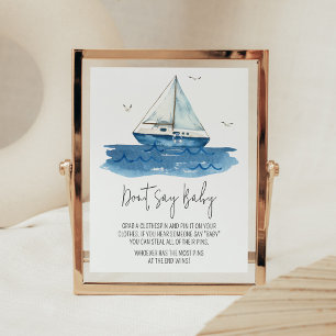Affiche Baby showers nautiques Livres et cadeaux