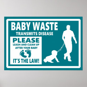 Affiche BABY WASTE - Avis de permission