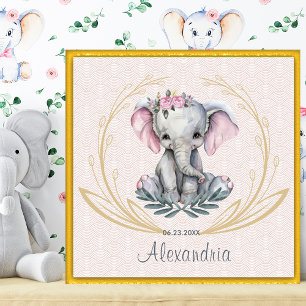 Affiche Baby Whimsical Elephant Nursery/Child's Wall Art