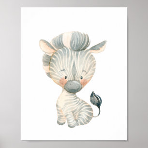 Affiche Baby Zebra Nursery Wall Art