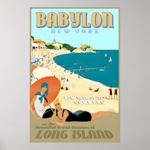 Affiche Babylon Long Island New York South Shore Plage