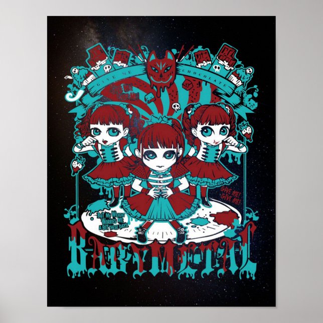 Affiche Babymetal Gimme Chocolat et amour (Devant)