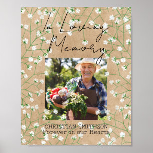 Affiche Baby's Breath Bohème Rustique Mariage En Mémoire A