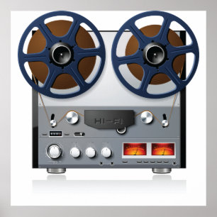 Affiche Bac à bande de bobine vintage