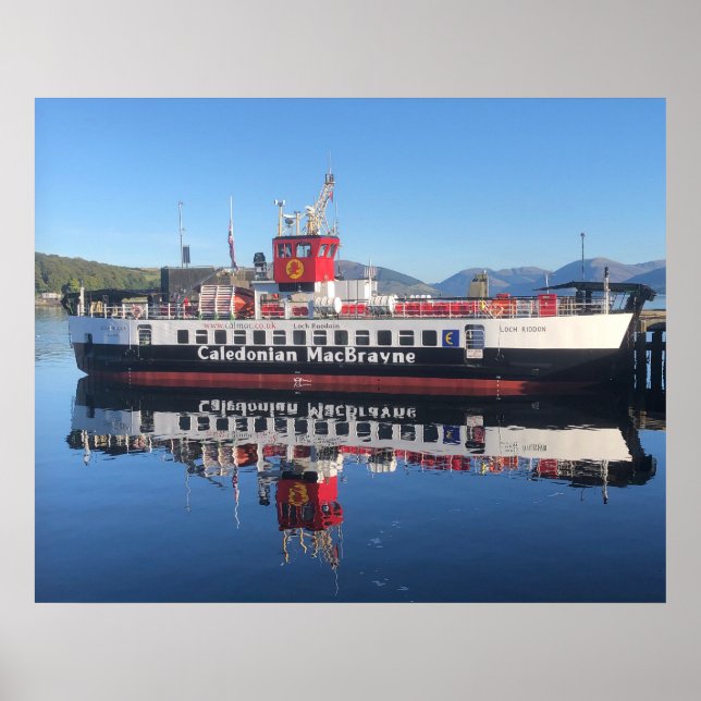 Affiche Bac de Loch Riddon, amarré à Rothesay, Écosse (Devant)