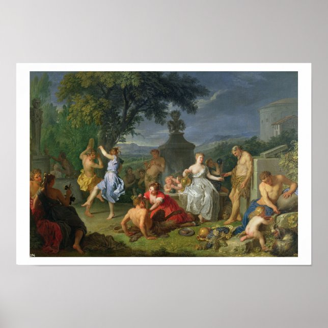 Affiche Bacchanal, 1719 (huile sur toile) (Devant)