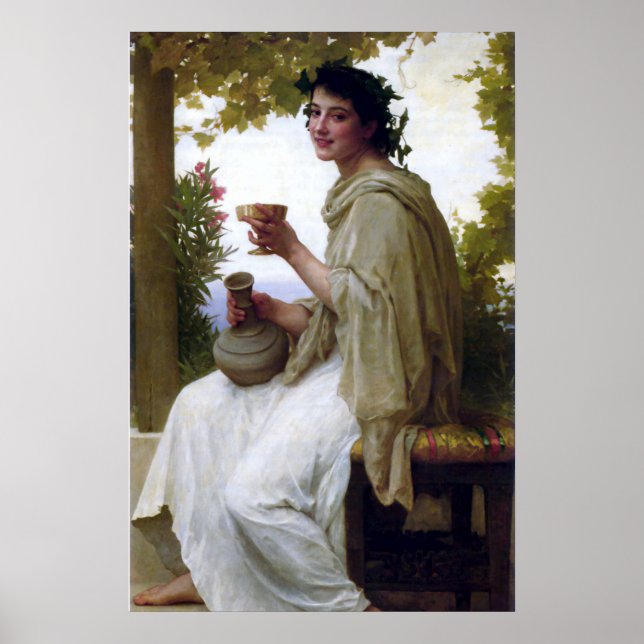 Affiche Bacchante par William-Adolphe Bouguereau (Devant)