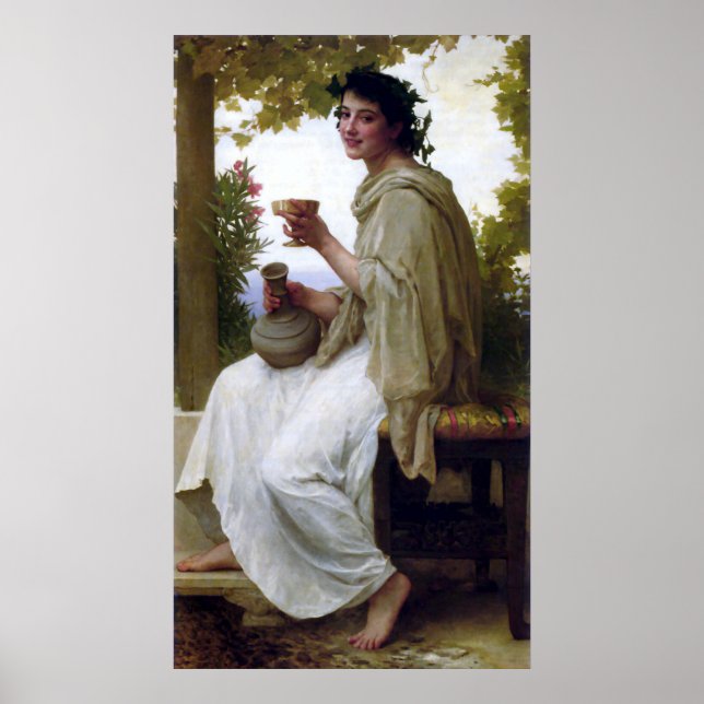 Affiche Bacchante par William-Adolphe Bouguereau (Devant)