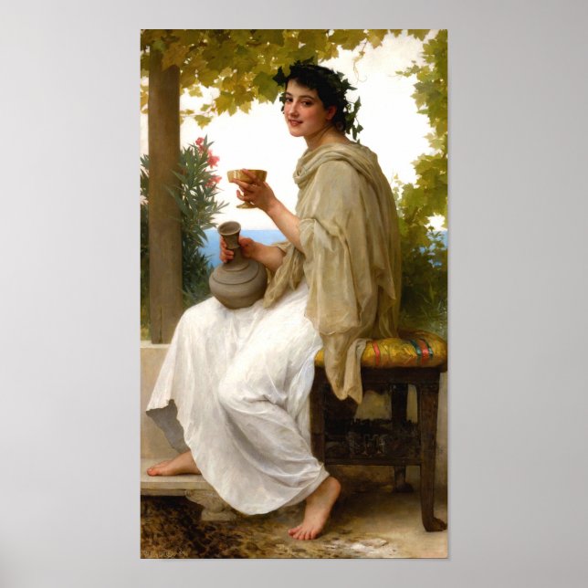 Affiche Bacchante par William Bouguereau (Devant)