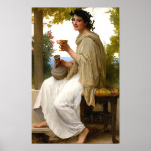 Affiche Bacchante par William Bouguereau