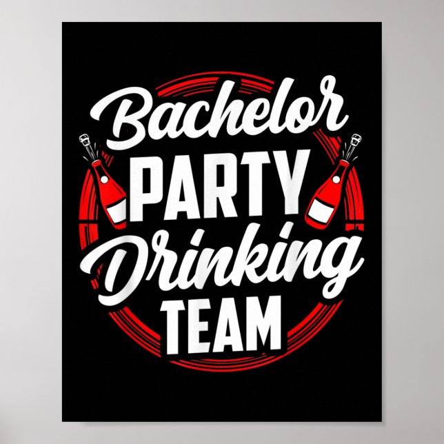 Affiche Bachelor Party Boire équipe de chambre mariée (Devant)