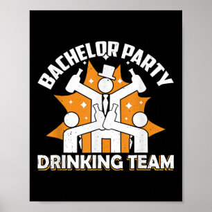 Affiche Bachelor Party Boire Team Groom Mariée _2