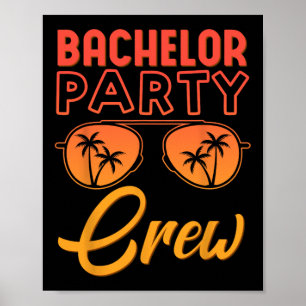 Affiche Bachelor Party Crew Wedding Party Best Friends Bea