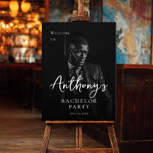 Bachelor party moderne design photo bienvenue