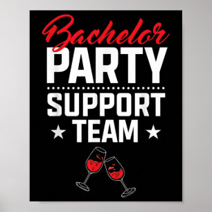 Affiche Bachelor Party Support Team Groom Brig Stag Night