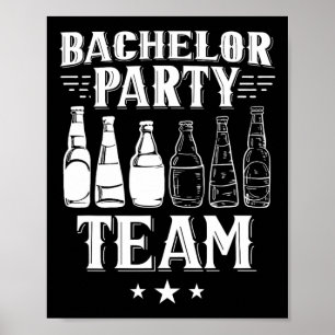 Affiche Bachelor Party Team Groom Bride 4