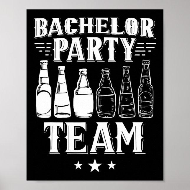 Affiche Bachelor Party Team Groom Bride 4 (Devant)